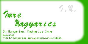imre magyarics business card